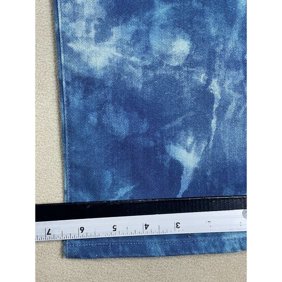 AG Adriano Goldschmied The Mari Jeans Womens 27R High Rise Straight Blue Tie Dye - Picture 9 of 11